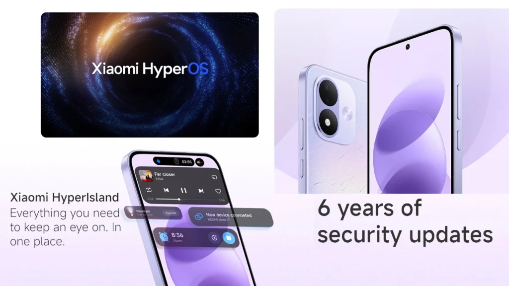 Xiaomi HyperOS 6 features in the Redmi Note 17 series
