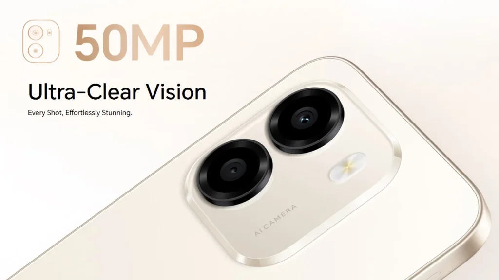 50MP Ultra Clear rear camera in the Honor X6e