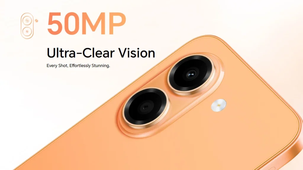 50MP ultra clear vision AI rear camera on the Honor X7e