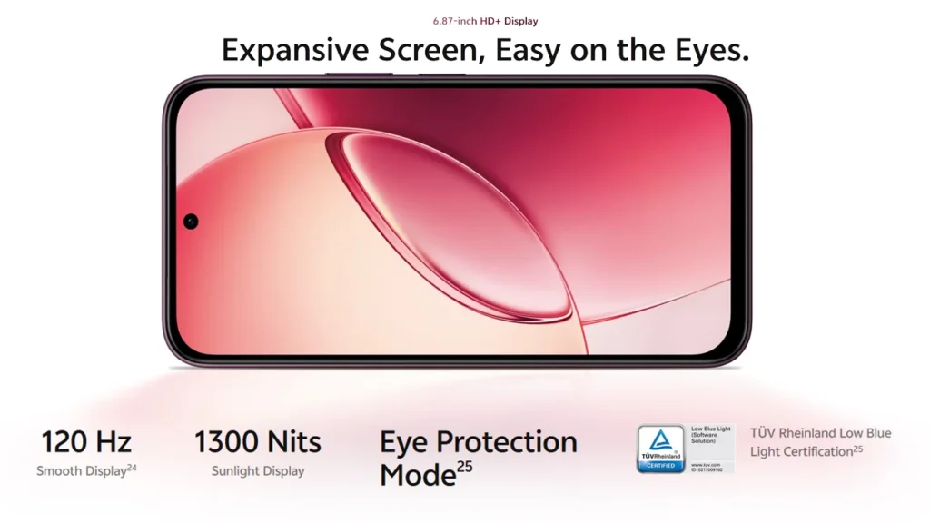 6.87-inch HD+ display in the Vivo Y32