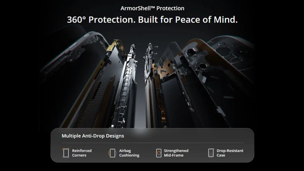 ArmorShell body protection with Multiple Antidrop designs