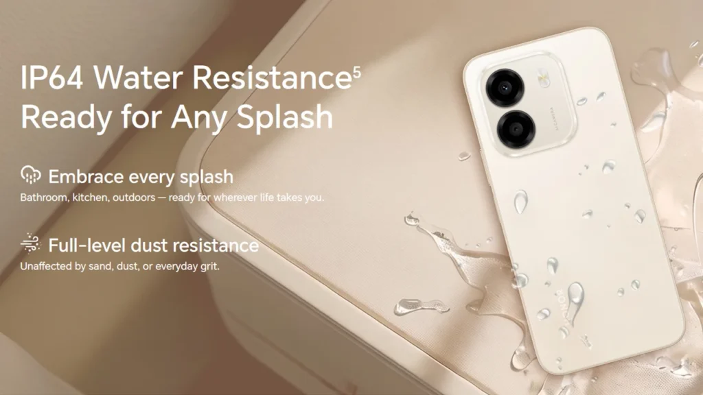 IP64 rating for Water resistance