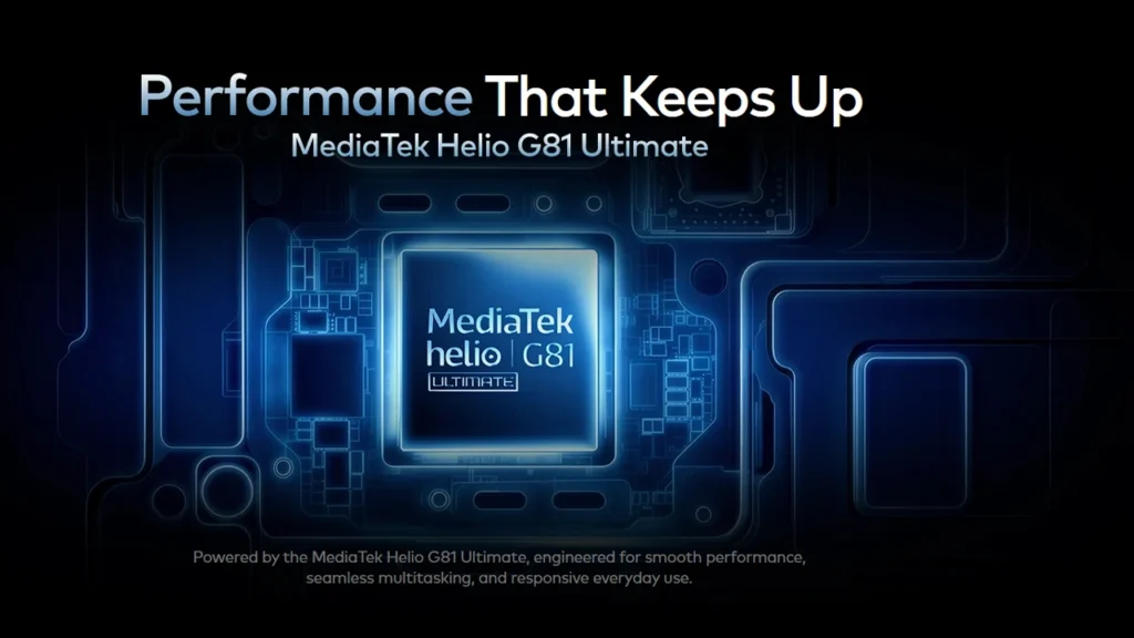 Smooth performance with the MediaTek Helio G81 processor