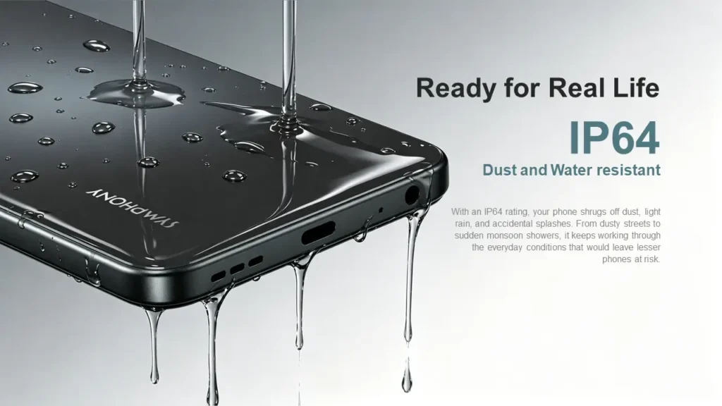 IP64 dust and water resistant