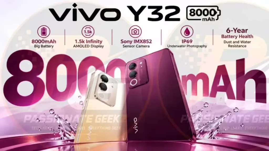 Vivo Y32 5G promotional poster confirms 8,000mAh battery