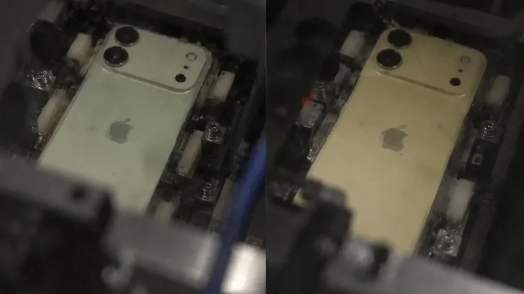 iPhone 18 in yellow and green colors